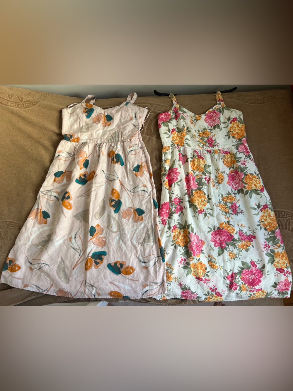 Two linen midi dresses Rachel Zoe and Cynthia Rowley
